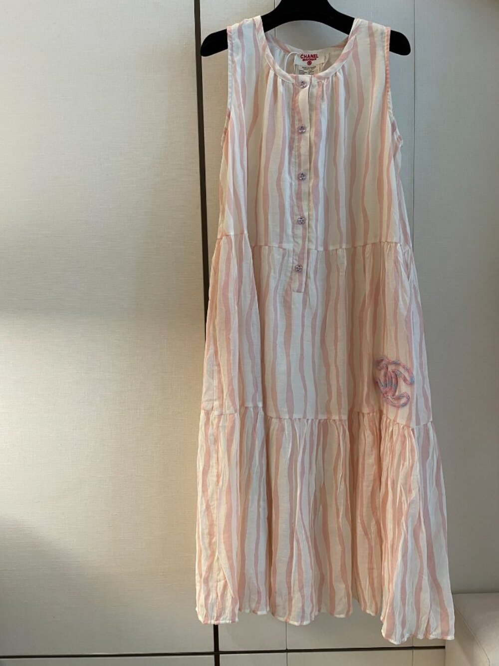 Chanel Striped Sleeveless Dress